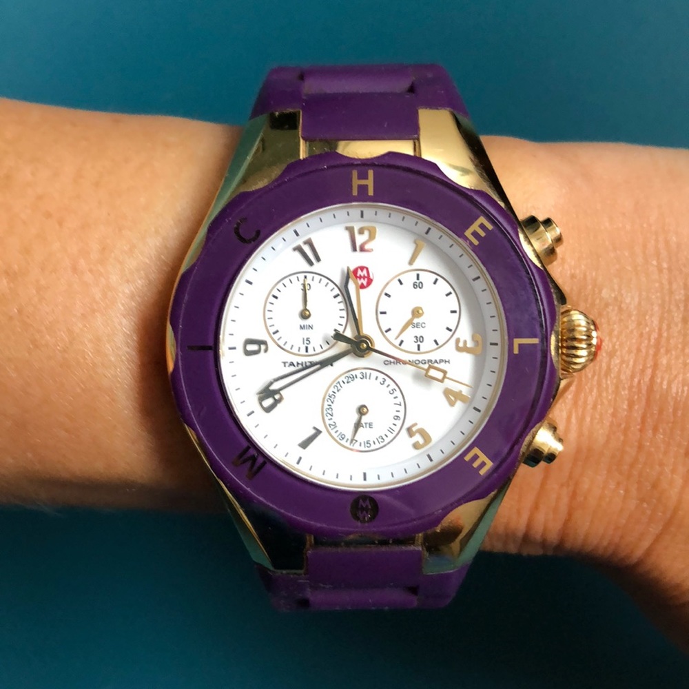 Michele purple jellybean watch
